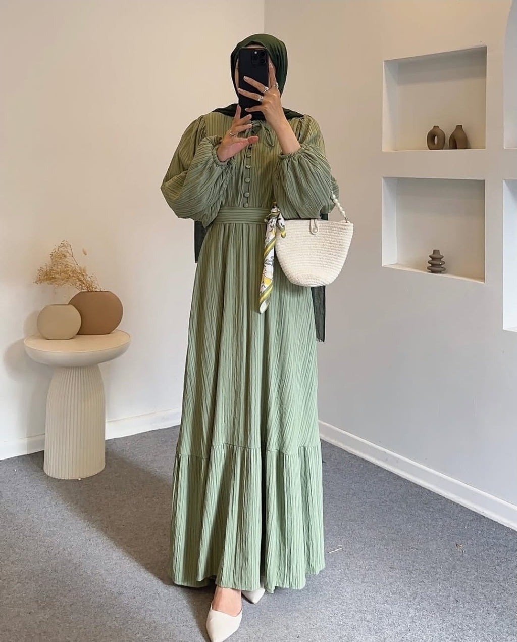 Sage Breeze Maxi Dress