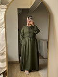 MESK Linen 2-Piece Set: Wrap-Tie Crop Top & Flowy Skirt Collection