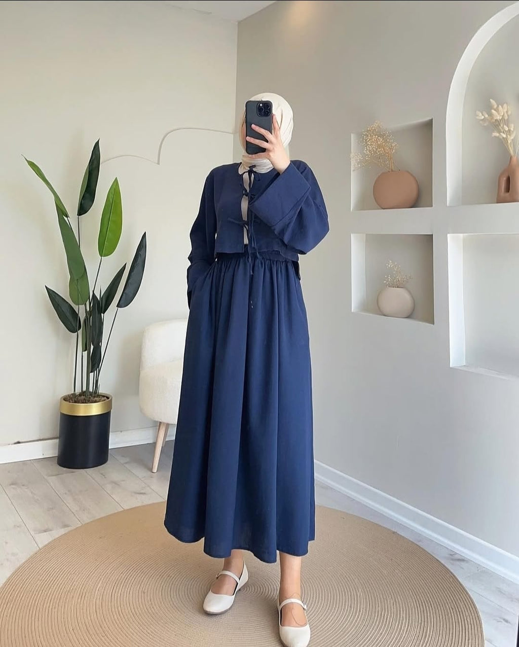MESK Spanish Linen 2-Piece Set: Wrap-Tie Crop Top & Flowy Skirt Collection